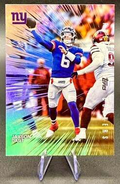 Jaxson Dart Topps Flagship Pressure Cooker Football Trading Card New York Giants